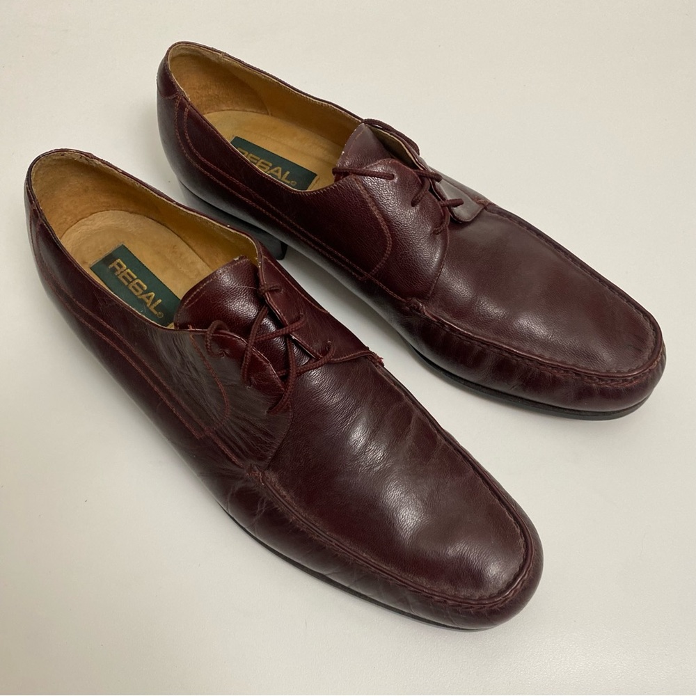 VTG Regal Men’s Brown Leather Oxford Dress Lace Up Shoes Size 11 D Moc Toe